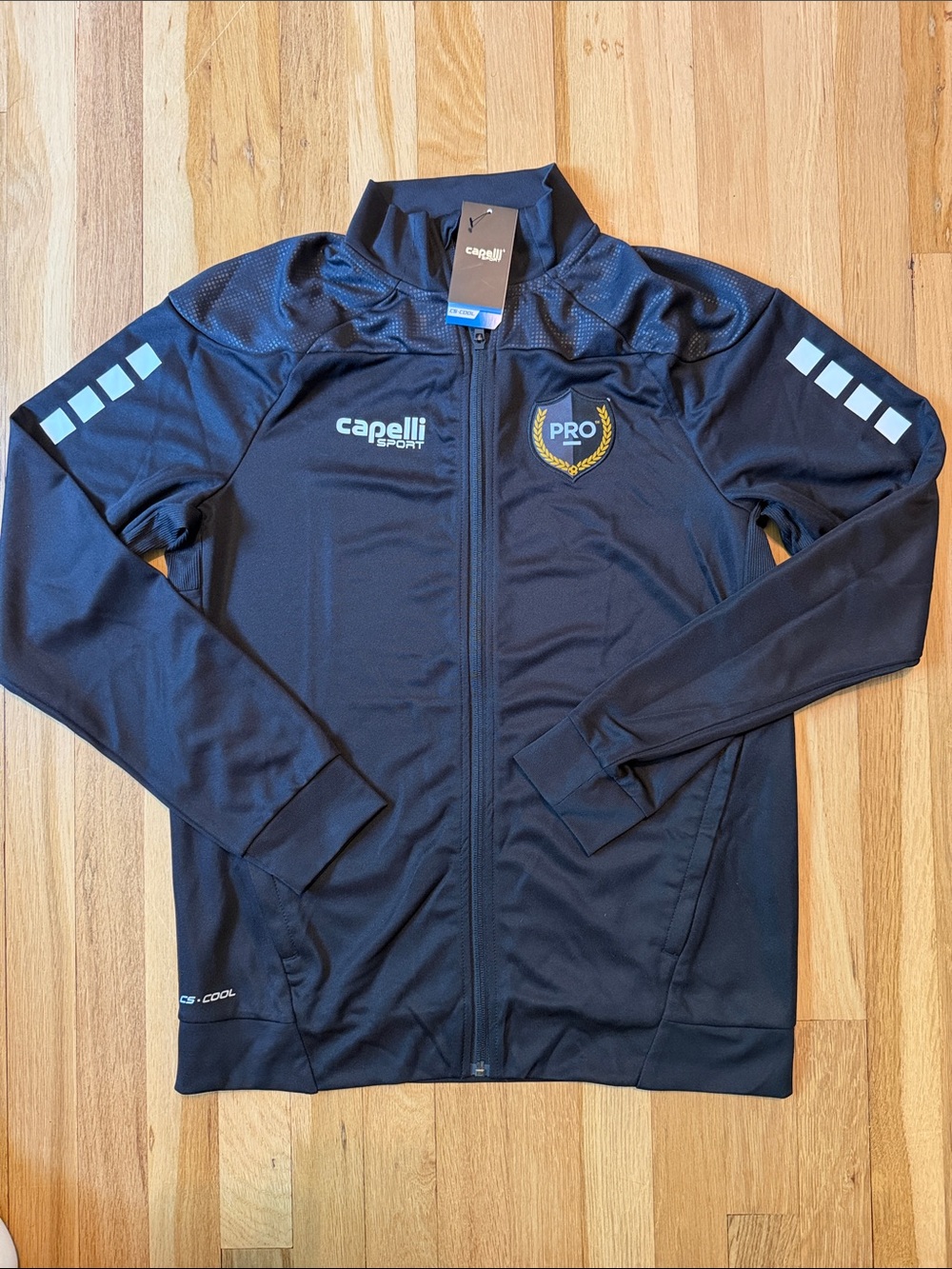 NWT Mens Capelli Sport Black PRO Track Jacket ⚽️🥅